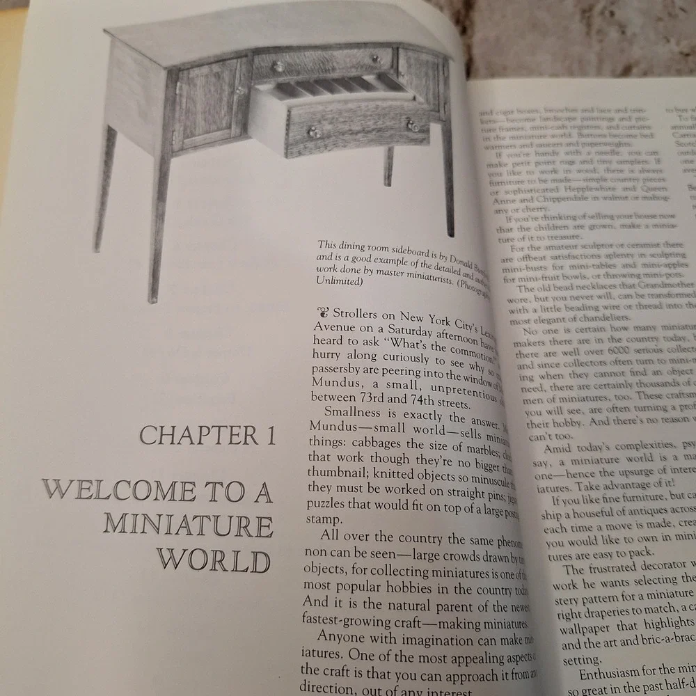 Miniatures How to Make Them Use Them Sell Them Phyllis Meras 1976 Craft Book DIY